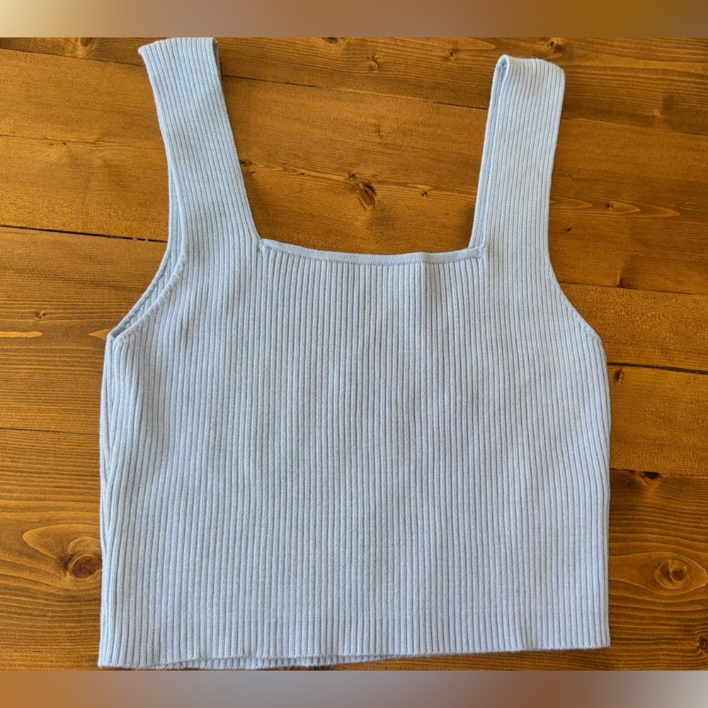 SHEIN Light Blue Knit Top